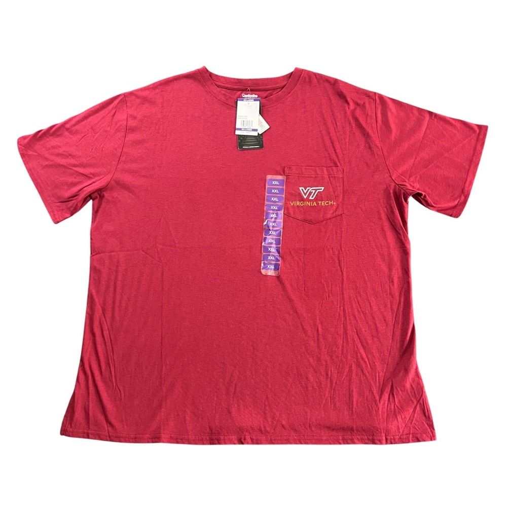 NWT Captivating Virginia Tech Hokies Women XXL Maroon Graphic Pocket TShirt NCAA